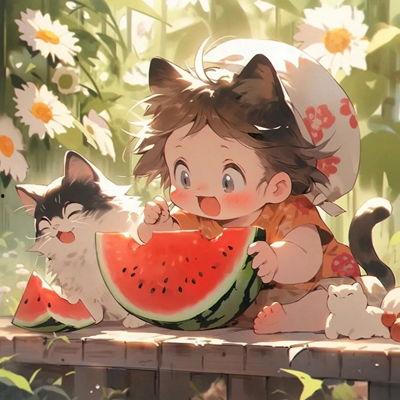 少女吃瓜头像动漫可爱,动漫可爱头像背后的故事